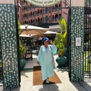 Gandoura Satiné turquoise